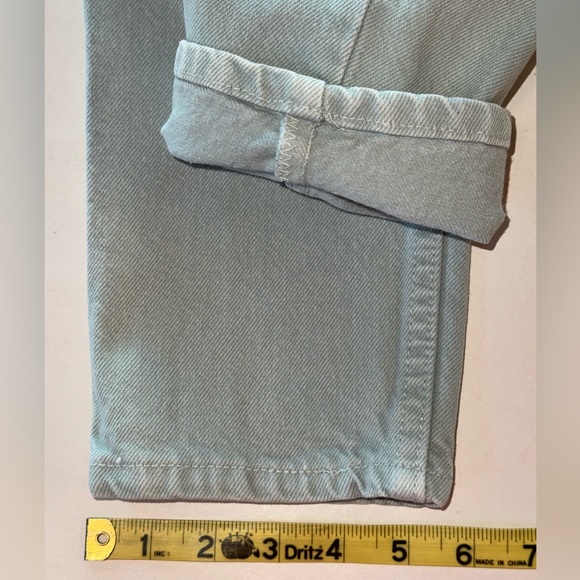 ‘93 Vintage LEVI’s 512 Slim Fit High-Rise Tapered Leg Green Jeans (W25/26 L31) - Picture 11 of 17